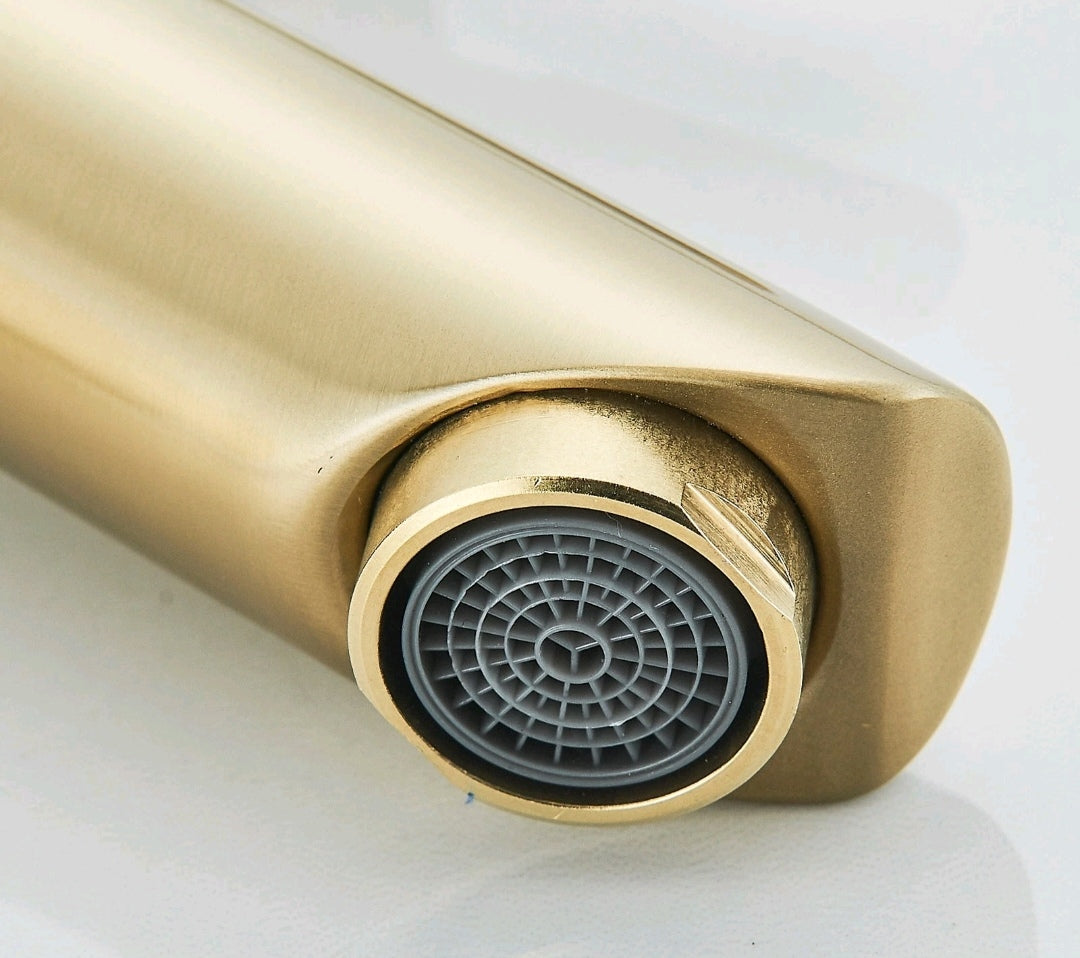 Bad Waschbecken Wasserhahn Armatur Edelstahl Gold Design