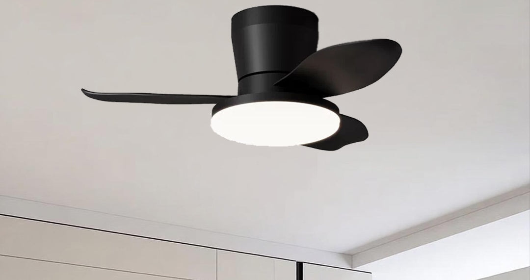 Deckenlampe Deckenventilator Ventilator Schwarz