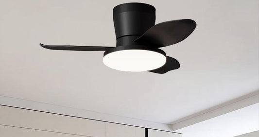 Deckenlampe Deckenventilator Ventilator Schwarz