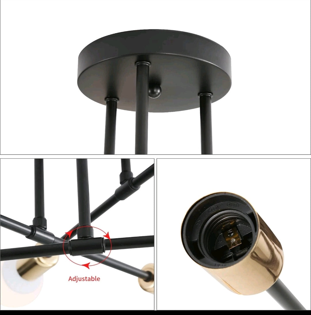 Deckenlampe Deckenleuchte Led Schwarz Gold