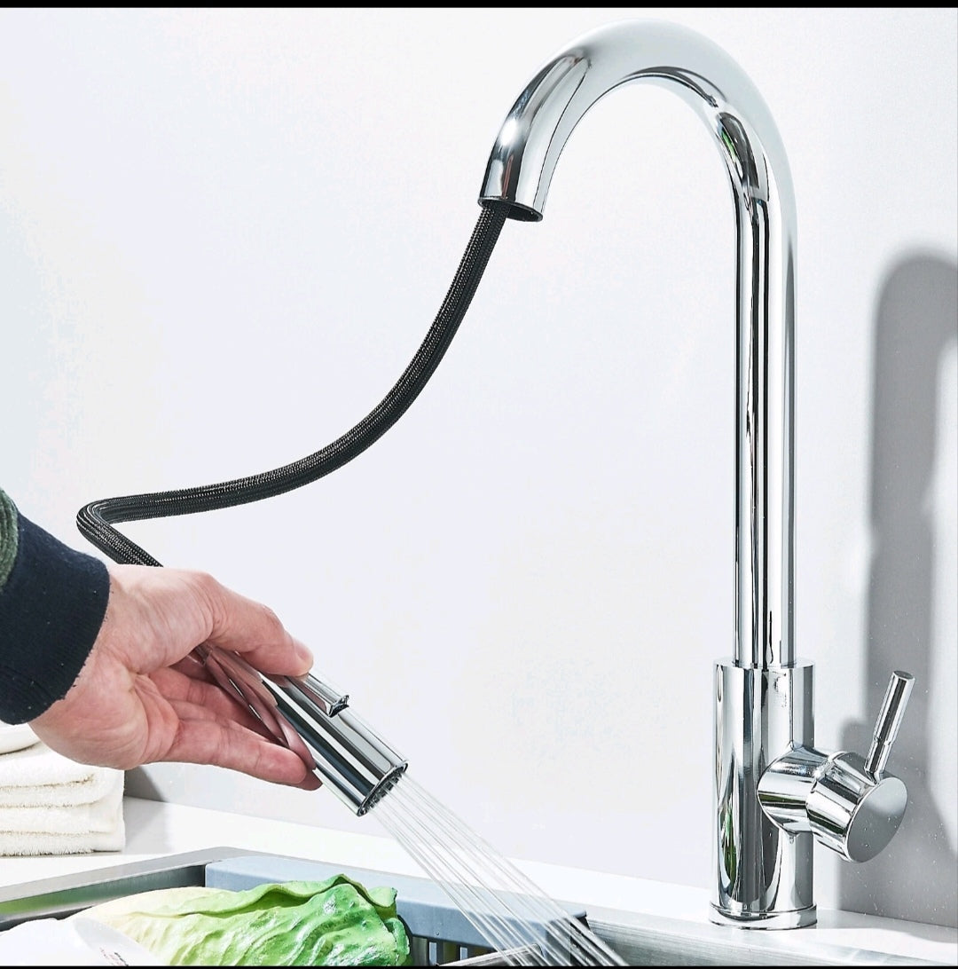 Wasserhahn Küchenarmartur Mischbatterie Brause Chrome Design