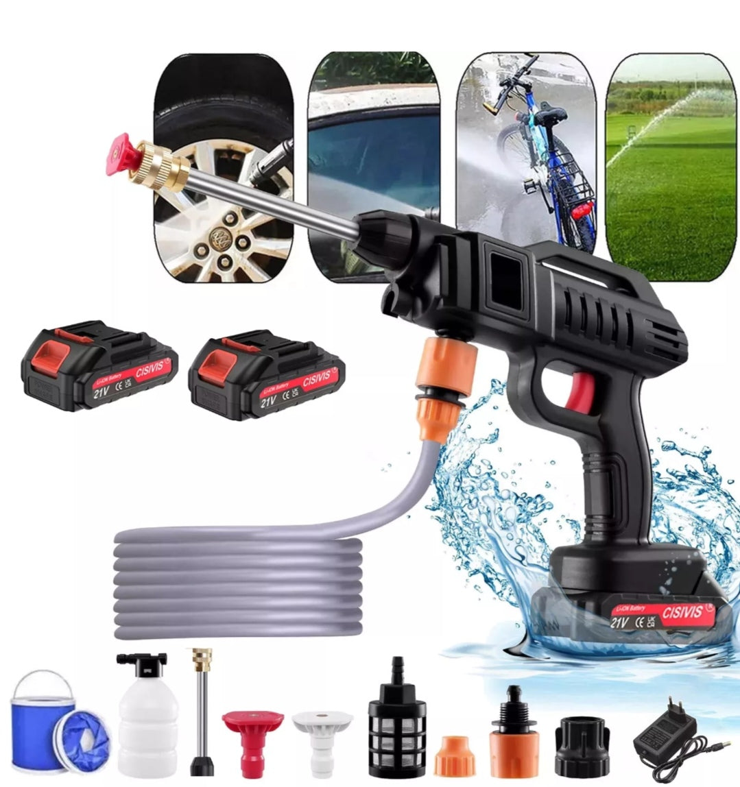 Akku Hochdruckreinger Druckreiniger mit 2 Akkus