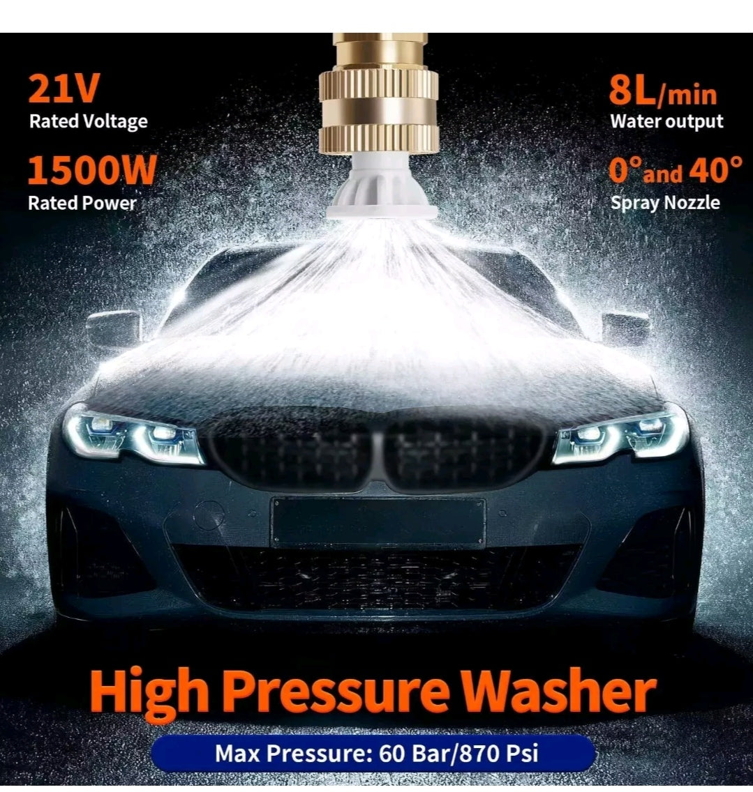 Akku Hochdruckreinger Druckreiniger mit 2 Akkus