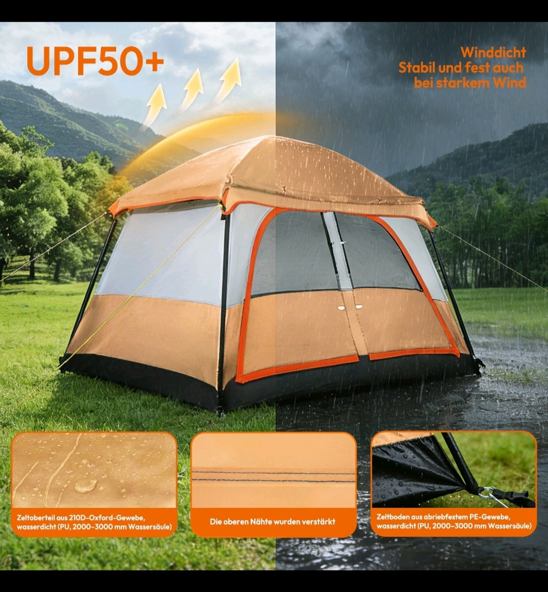 Campingzelt Pop Up Zelt Wurfzelt Familienzelt 4 Personen