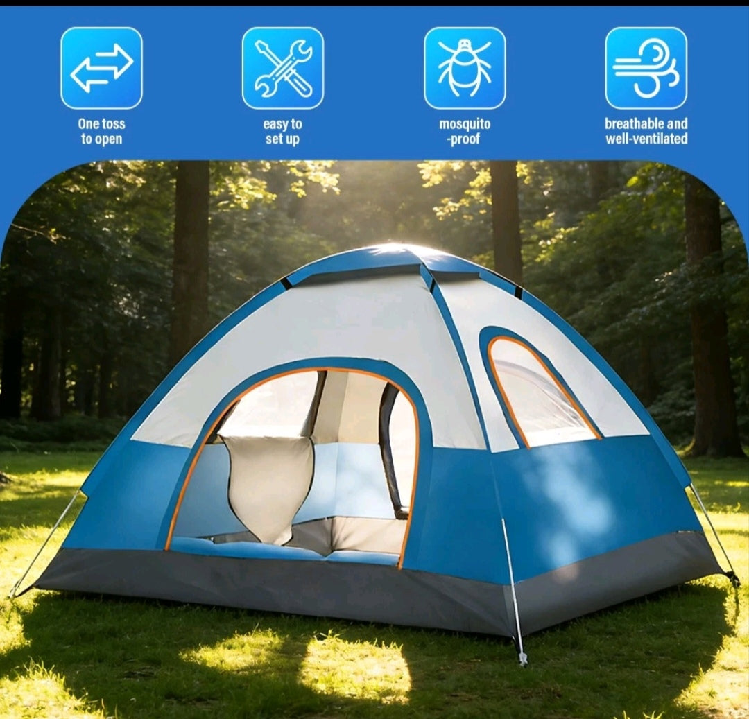 Campingzelt Pop Up Zelt Wurfzelt Wasserfest 3-4 Personen