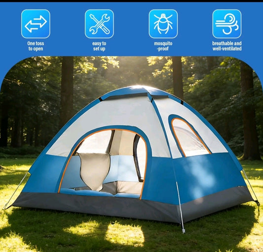 Campingzelt Pop Up Zelt Wurfzelt Wasserfest 3-4 Personen