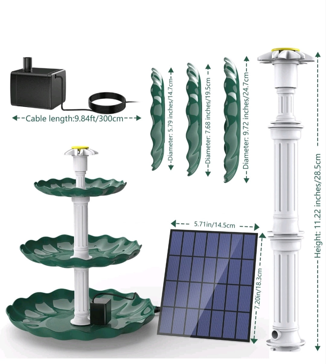 Gartenbrunnen Vogelbadbrunnen Solarbrunnen