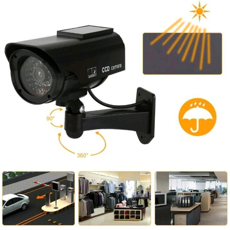 Überwachungskamera Set Dummy Kamera Set 4 Stück Solar