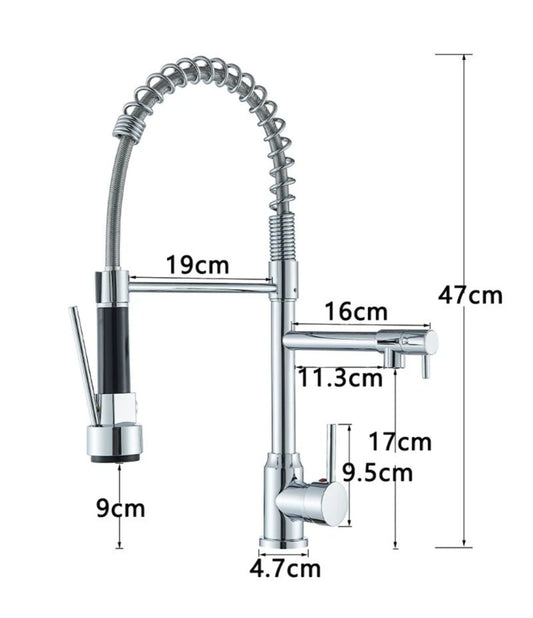Wasserhahn Küchenarmartur Mischbatterie Hochdruck