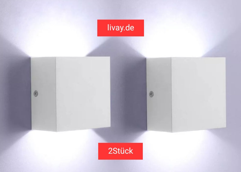 Led Wandleuchten Wandlampen Up Down Innenräume 2St. Kaltweiß