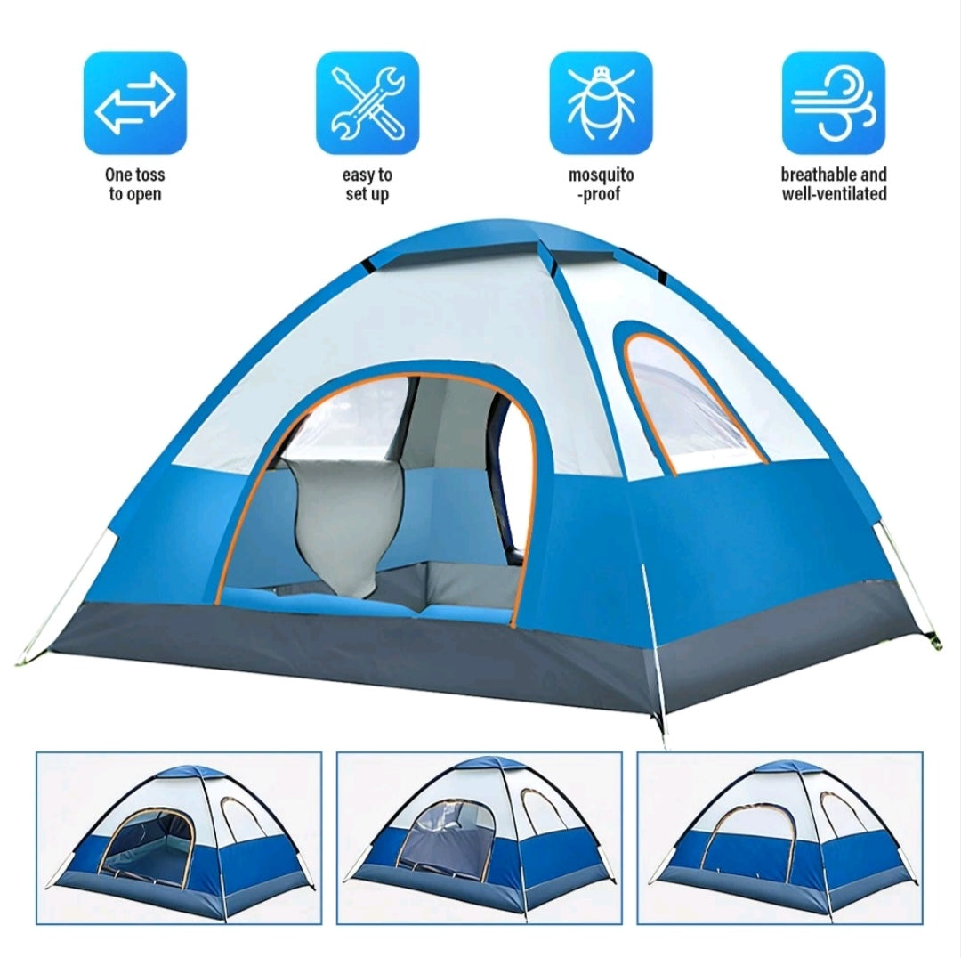 Campingzelt Pop Up Zelt Wurfzelt Wasserfest 3-4 Personen