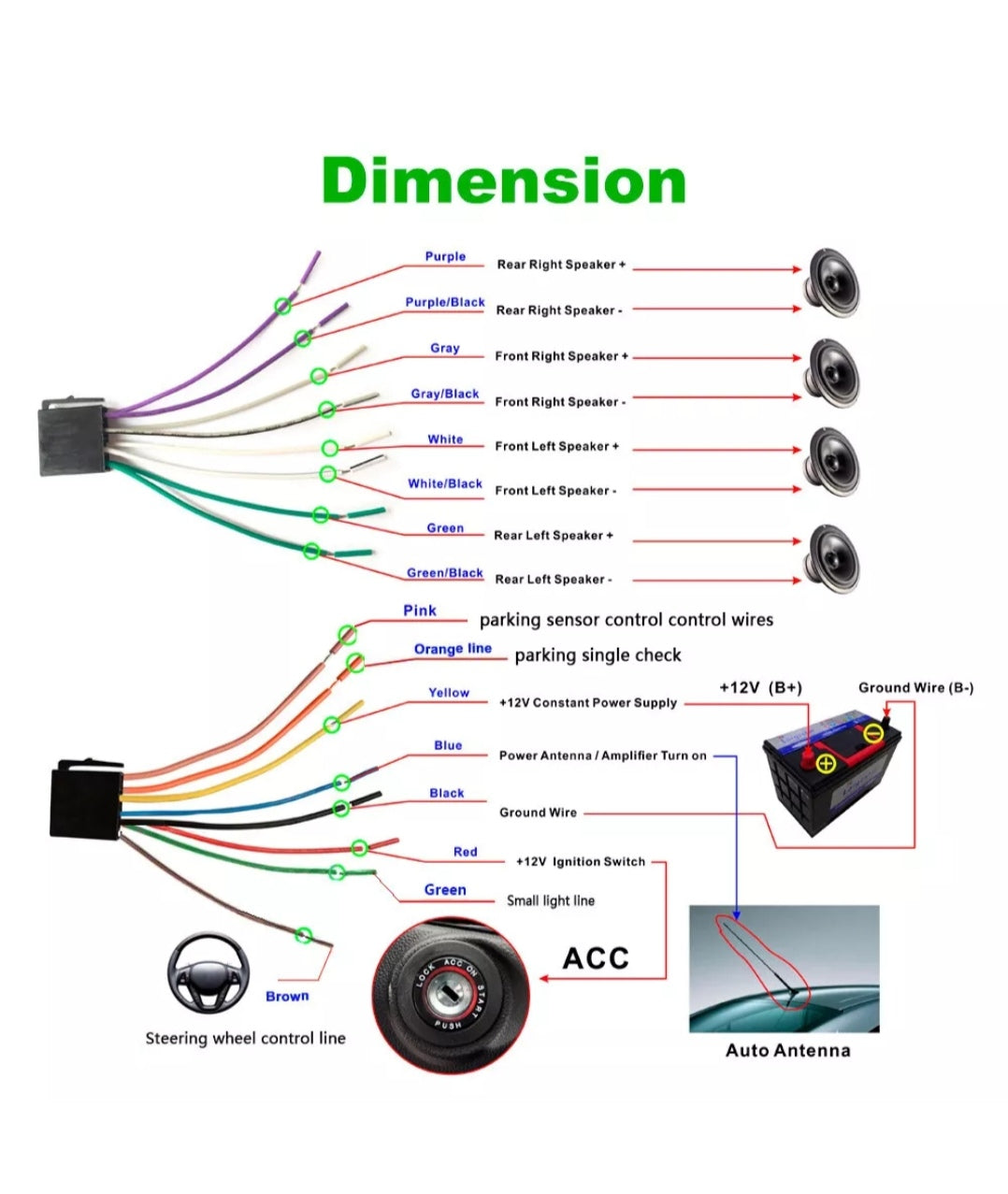 Autoradio Bluetooth Doppel Din2 Touchscreen Rückfahrtkamera