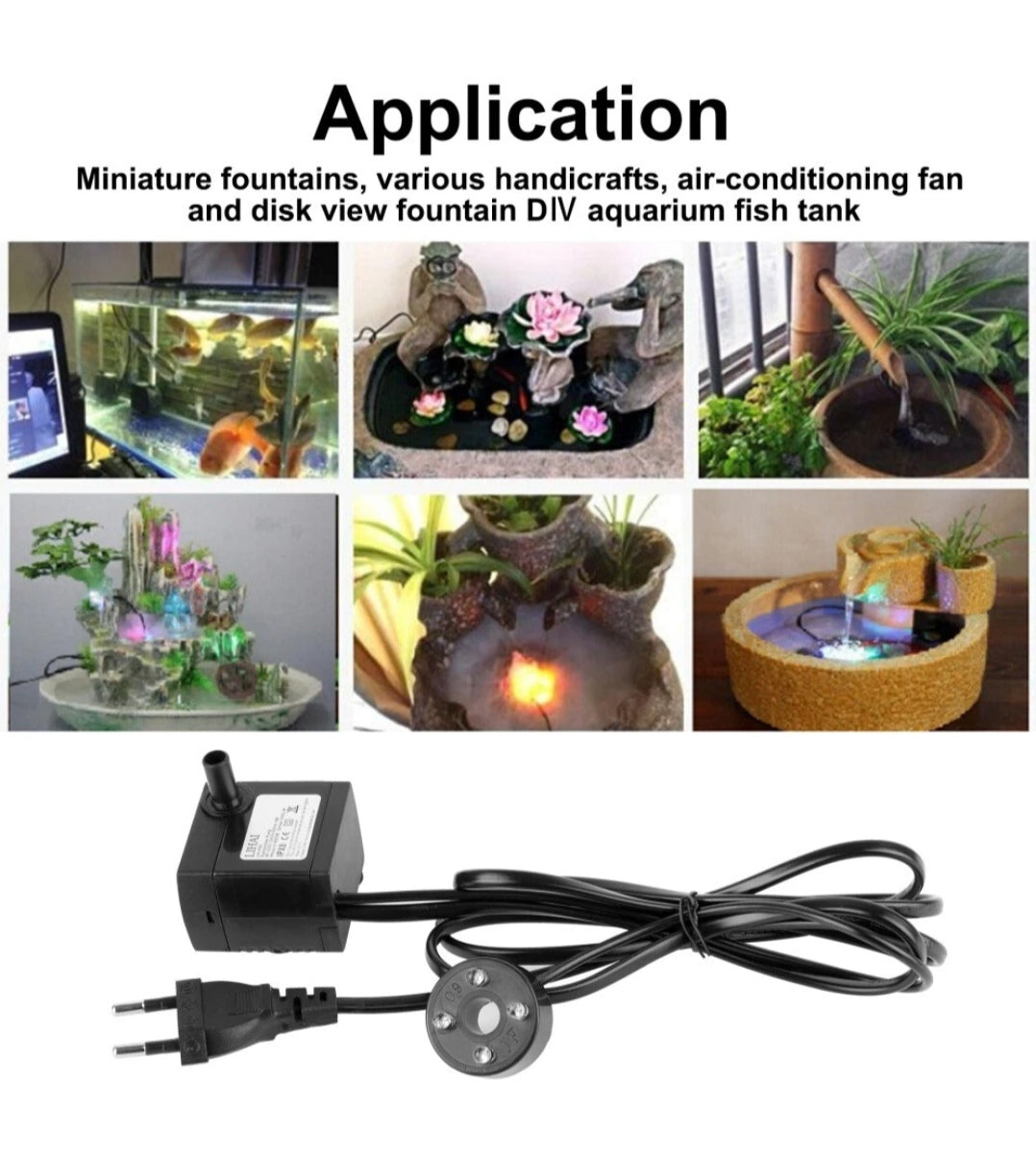 Teichpumpe Brunnenpumpe Gartenpumpe Aquarium mit Led