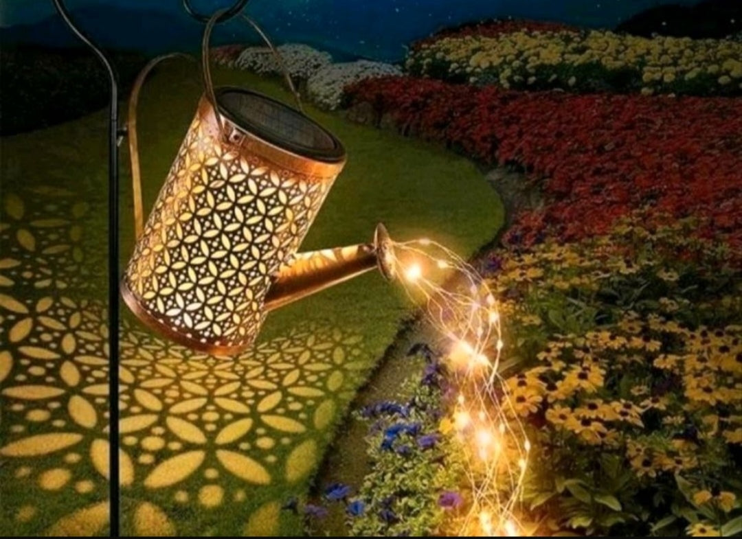 Solar Gießkanne Solarlampe 2 Stück