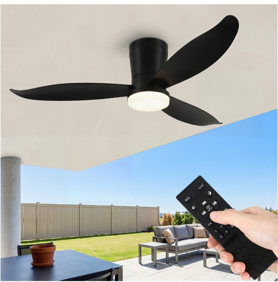 Deckenlampe Deckenventilator Ventilator 95cm App Fernbedienung