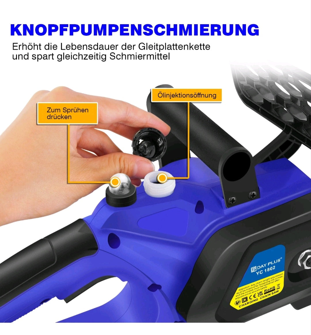 Elektrische Kettensäge Akku Kettensäge