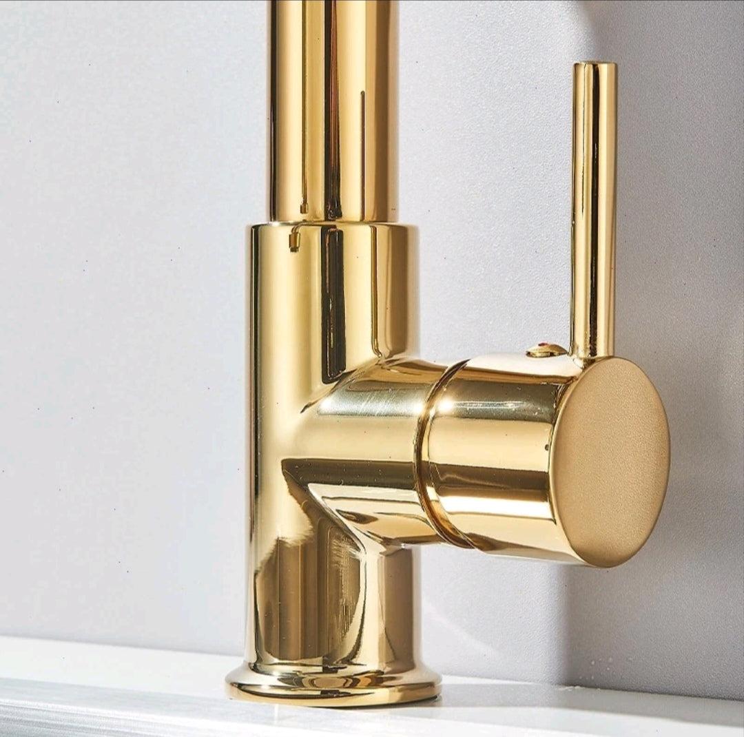 Küchenarmartur Mischbatterie Wasserhahn Gold Design