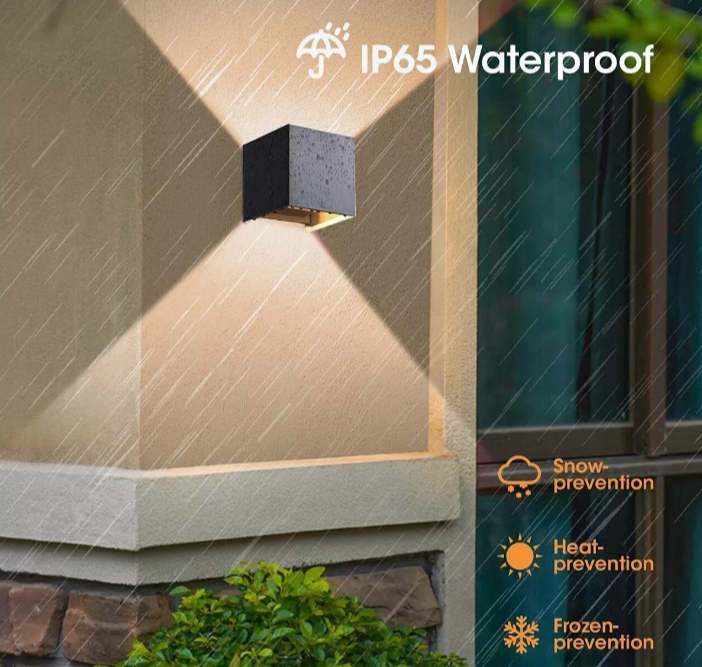 Led Wandleuchten Wandlampen Up Down 2 Stück mit Bewegungsmelder Innenraum und Außenbereich