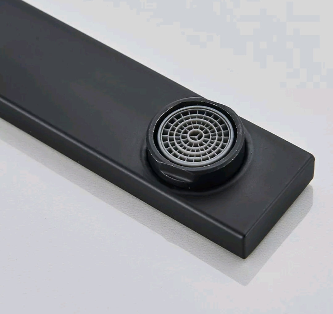 Wasserhahn Küchenarmartur Mischbatterie Schwarz Edelstahl