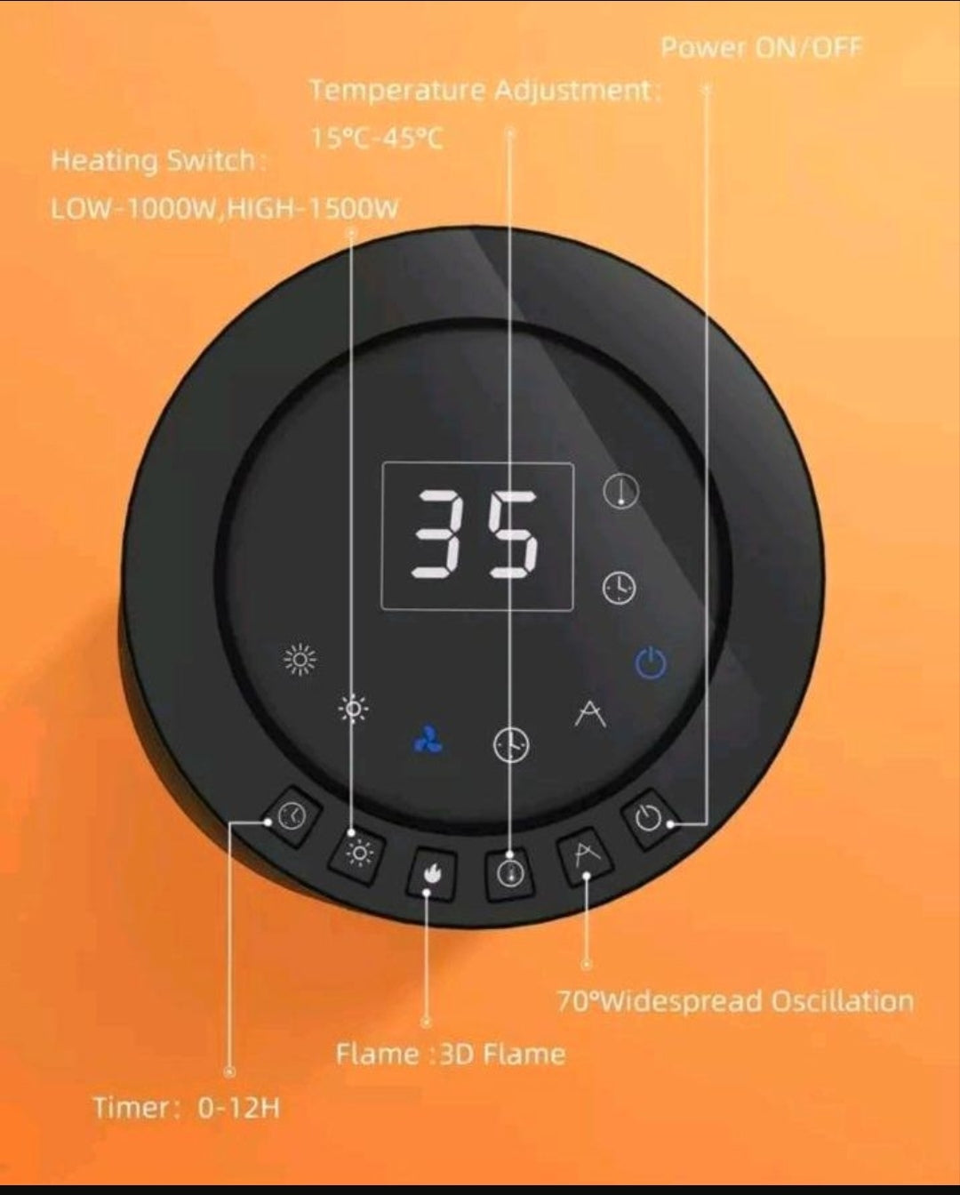 Heizung Heizlüfter Heizstrahler Elektrokamin