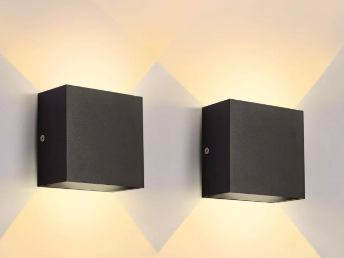 Led Wandleuchten Wandlampen Up Down 2 Stück Schwarz Innenräume