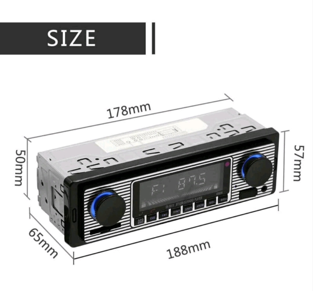 Autoradio Bluetooth Oldtimer Yountimer US Cars DIN 1 Norm