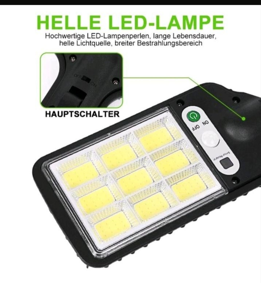 Solar Fluter Flutlicht Flutstrahler Bewegungsmelder 4Stk