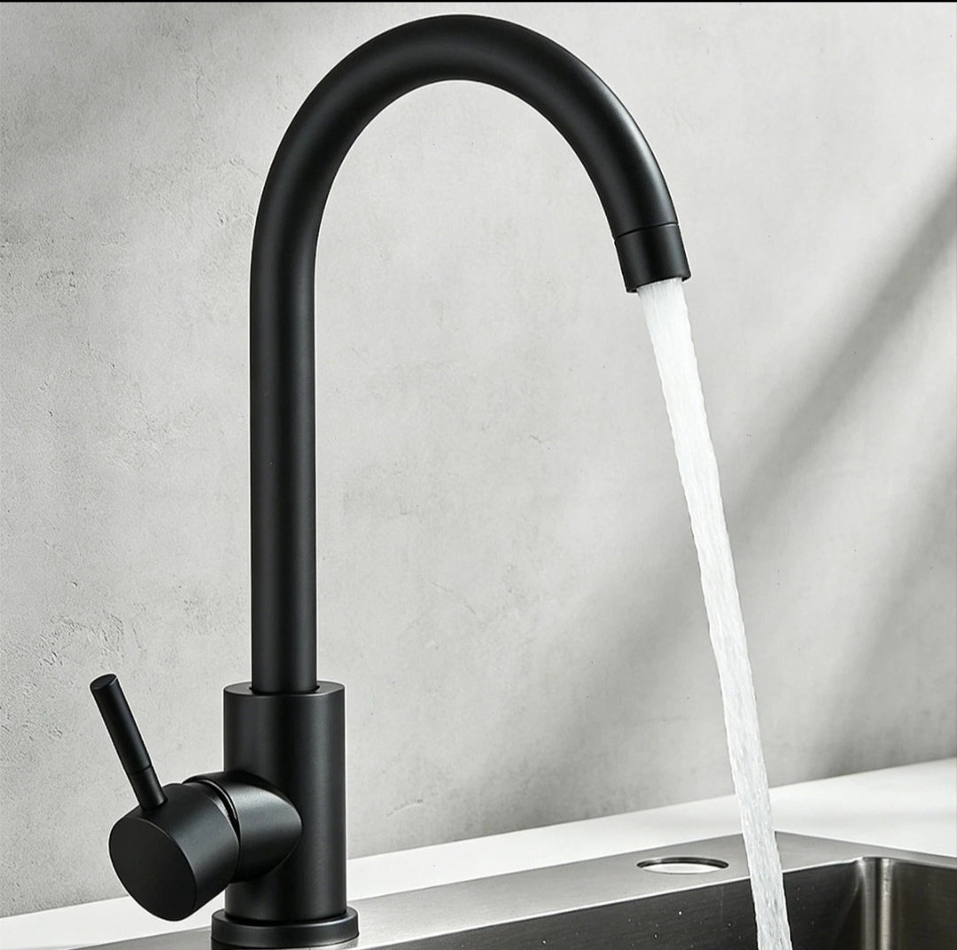 Wasserhahn Küchenarmartur Mischbatterie Schwarz Modern