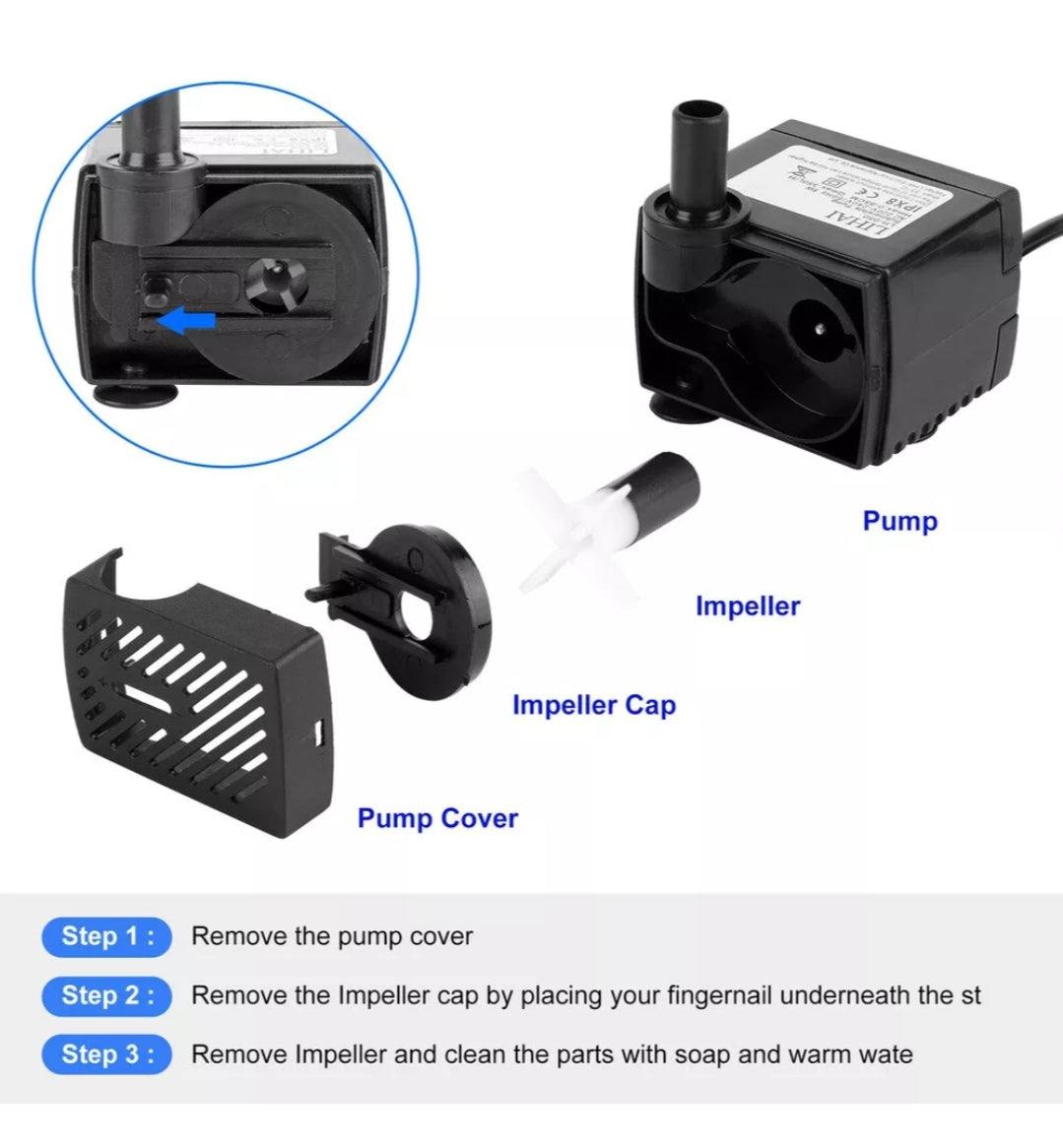 Teichpumpe Brunnenpumpe Gartenpumpe Aquarium mit Led