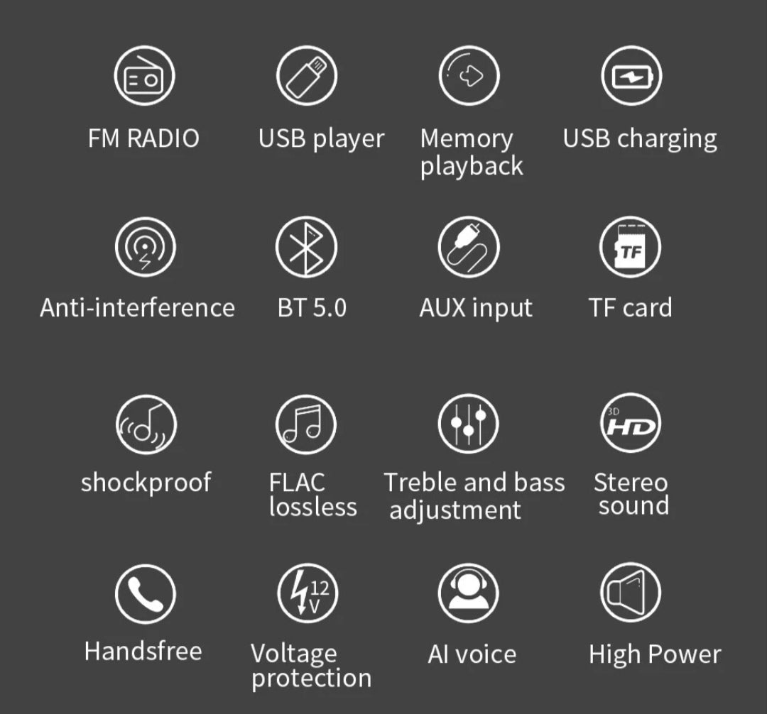 Autoradio Bluetooth Freisprechen Universal Din1 USB Aux SD