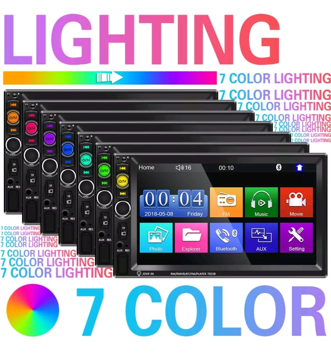 Autoradio Bluetooth Doppel Din2 Touchscreen Rückfahrtkamera