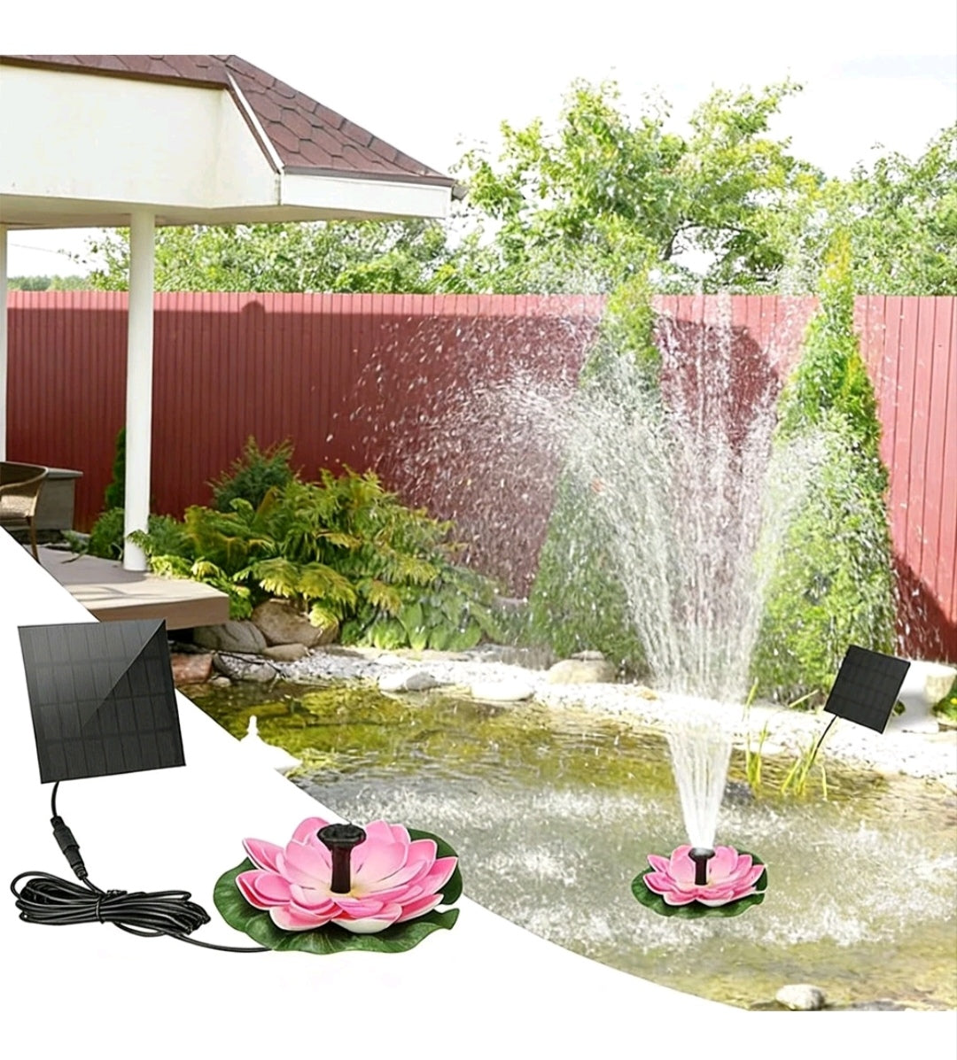 Solar Teichpumpe Brunnenpumpe Gartenpumpe Lotus