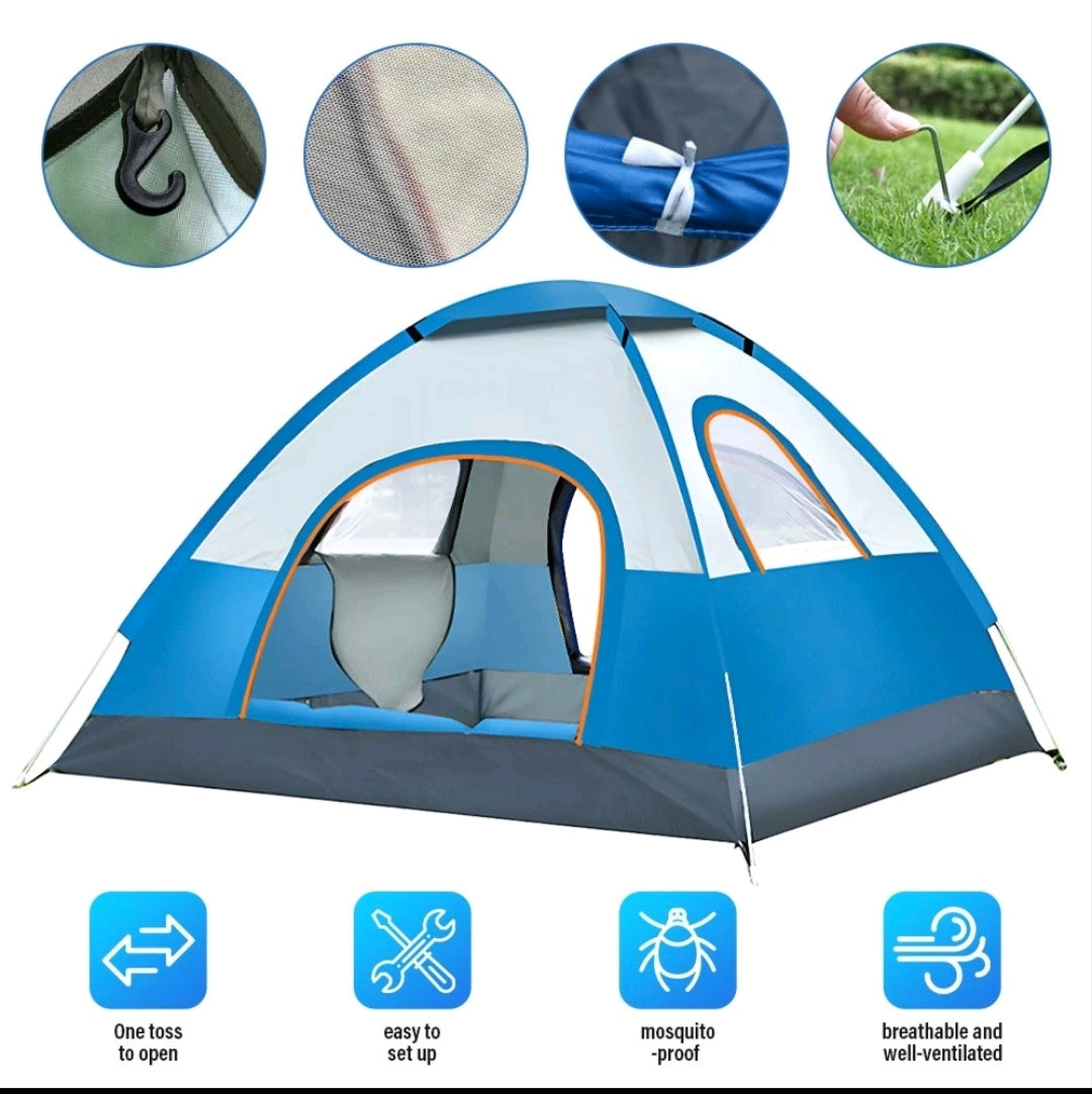 Campingzelt Pop Up Zelt Wurfzelt Wasserfest 3-4 Personen