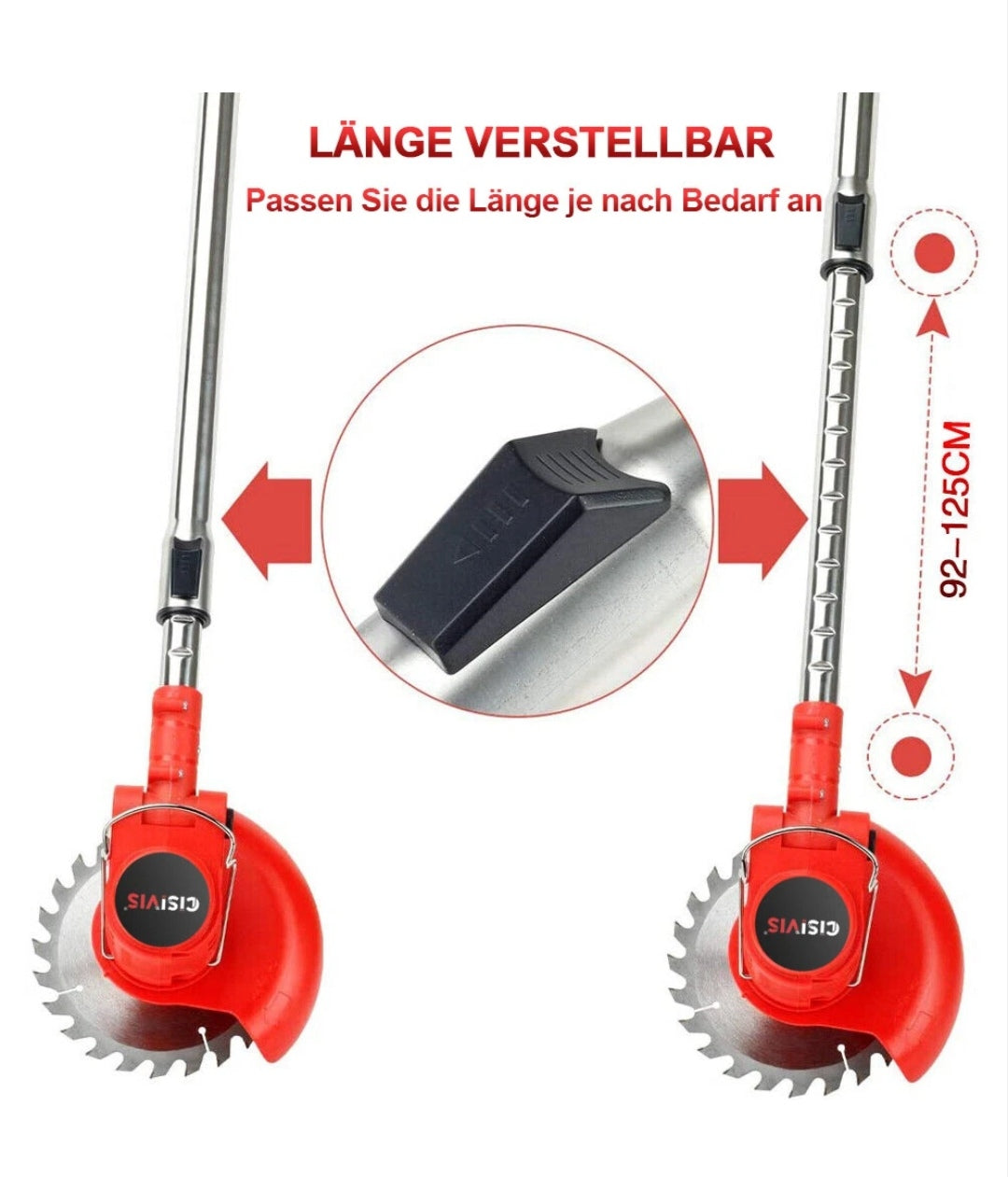 Elektrischer Rasentrimmer Akku Grasschneider mit 2 Akkus