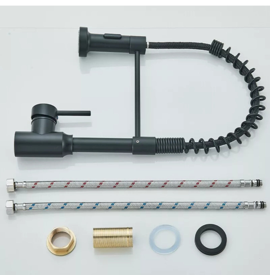 Küchenarmartur Mischbatterie Wasserhahn Schwarz Hochdruck