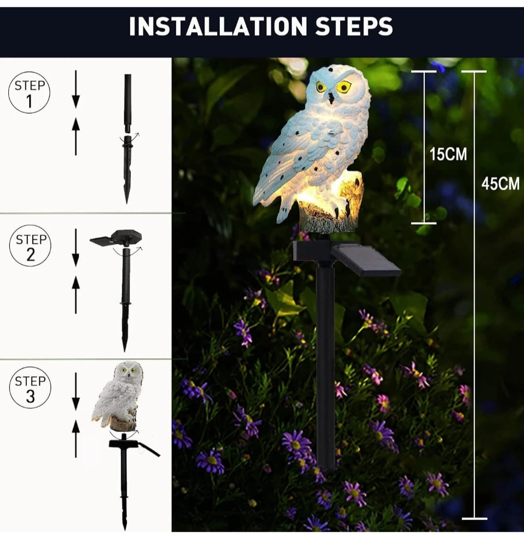 Solarleuchte Solarlampe Eule Solareule