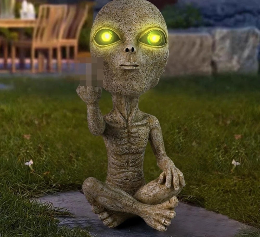 Solar Figur Alien Solarleuchte Solarlampe