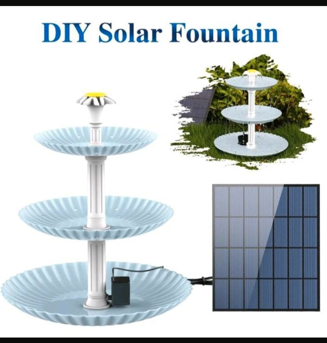 Solar Brunnenpumpe Springbrunnen Vogeltränke Garten Brunnen