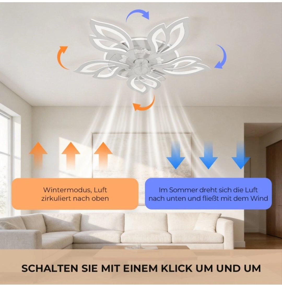 Deckenventilator Deckenleuchte Ventilator Rgb Dimmbar