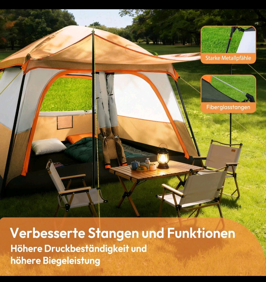 Campingzelt Pop Up Zelt Wurfzelt Familienzelt 4 Personen