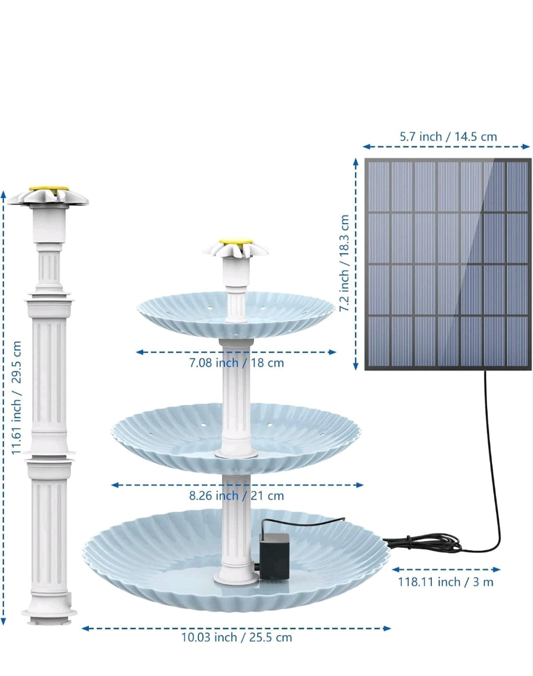 Gartenbrunnen Solarbrunnen Vogelbadbrunnen