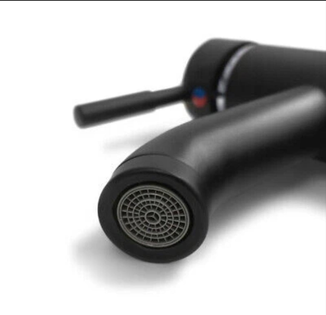 Bad Waschbecken Wasserhahn Armatur Edelstahl Schwarz Hoch