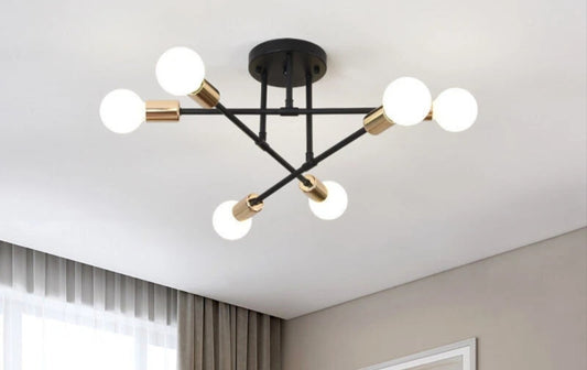 Deckenlampe Deckenleuchte Led Schwarz Gold