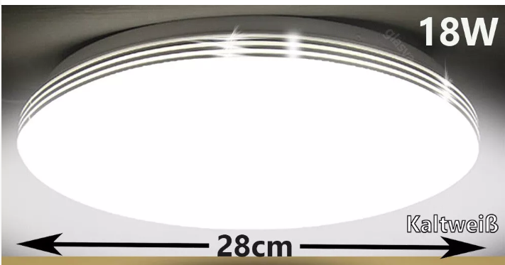 Led Deckenlampe Deckenleuchte Badezimmer ip44 Kaltweiss
