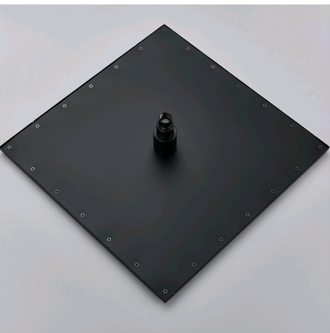 Regendusche Duschkopf LED 30x30cm Schwarz
