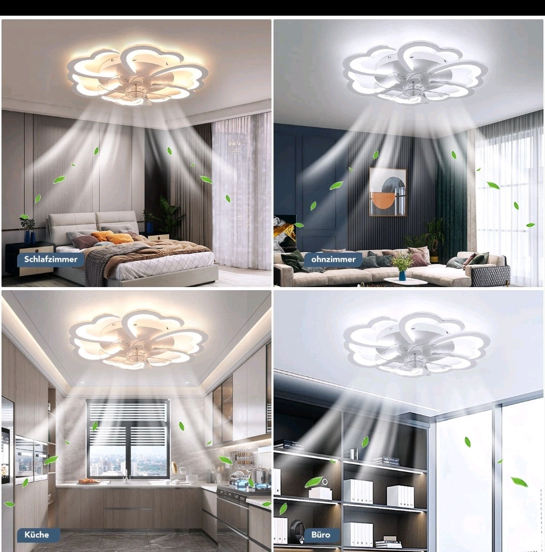 Deckenventilator LED Deckenlampe Ventilator Modern Dimmbar