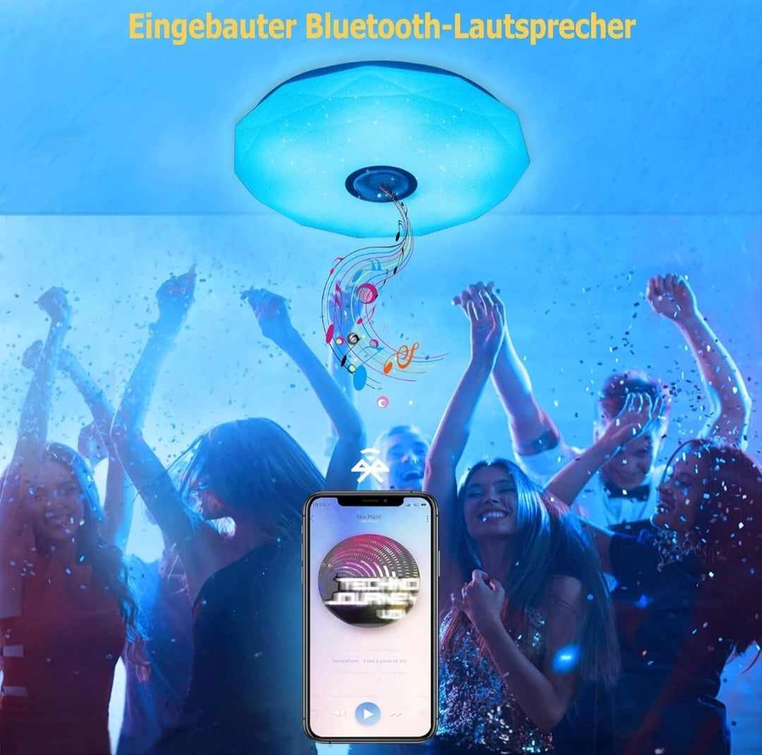 LED Deckenlampe Deckenleuchte Bluetooth Lautsprecher Rgb