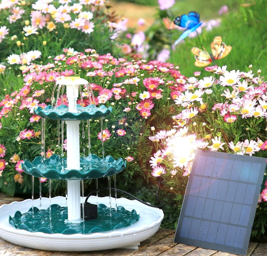 Gartenbrunnen Vogelbadbrunnen Solarbrunnen