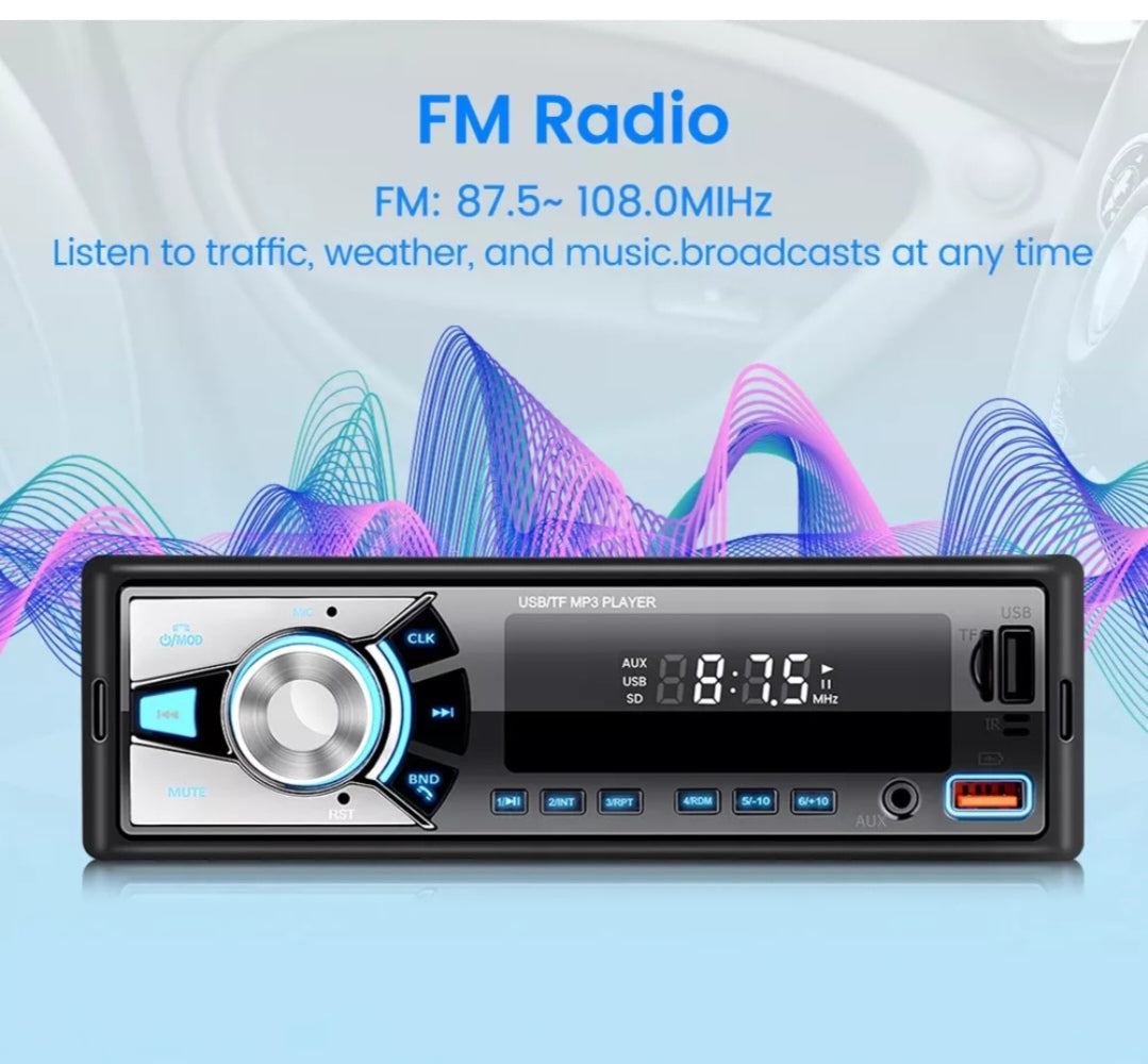 Autoradio Bluetooth Freisprechen Universal Din1 USB Aux SD