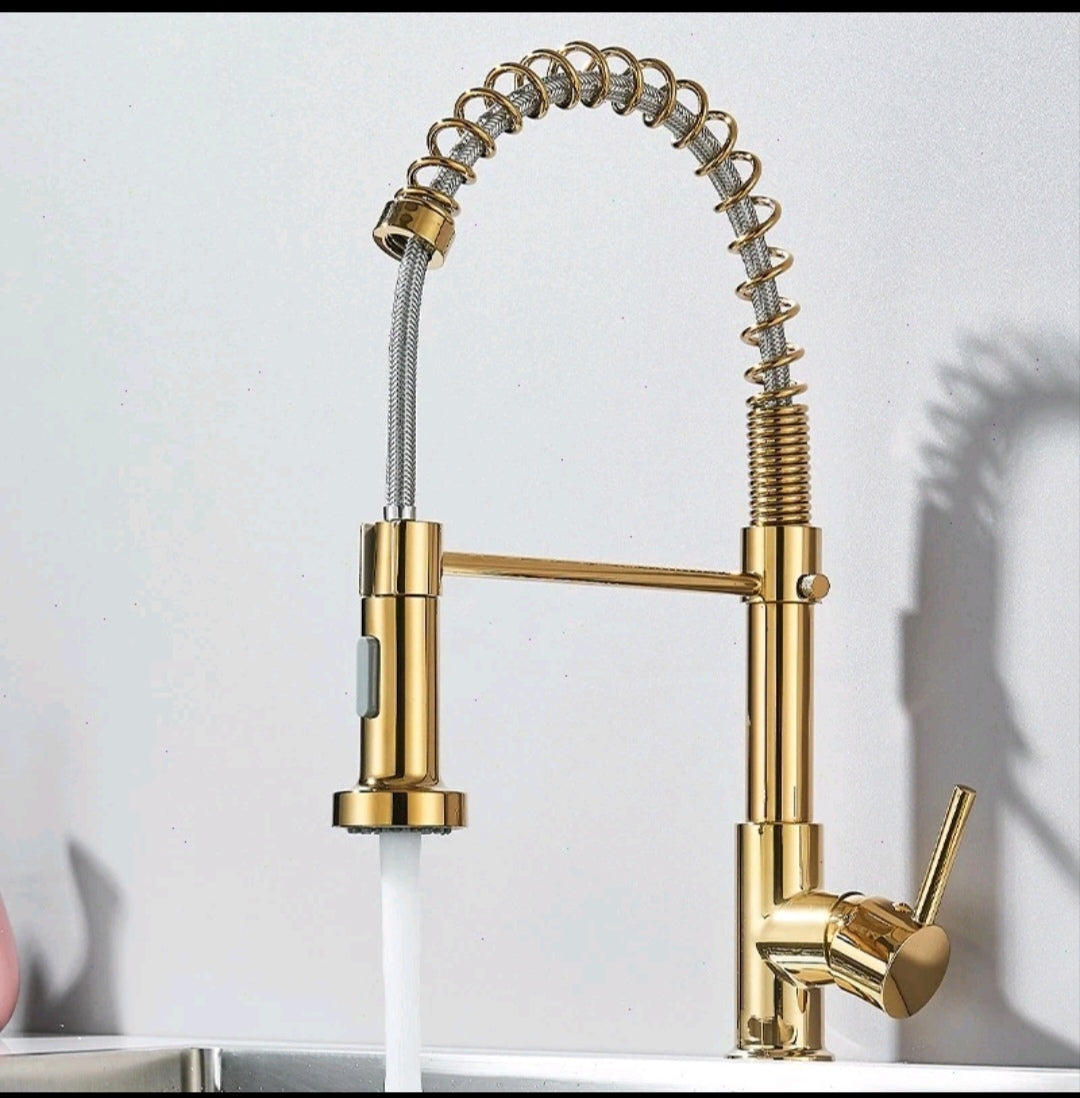 Küchenarmartur Mischbatterie Wasserhahn Gold Design